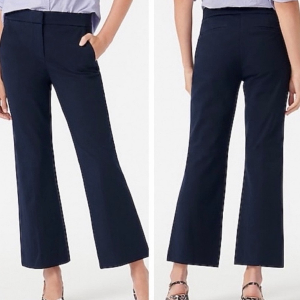 J.Crew Hayden Cropped Wide Leg Pants Black Linen Blend | size 8 | NWT